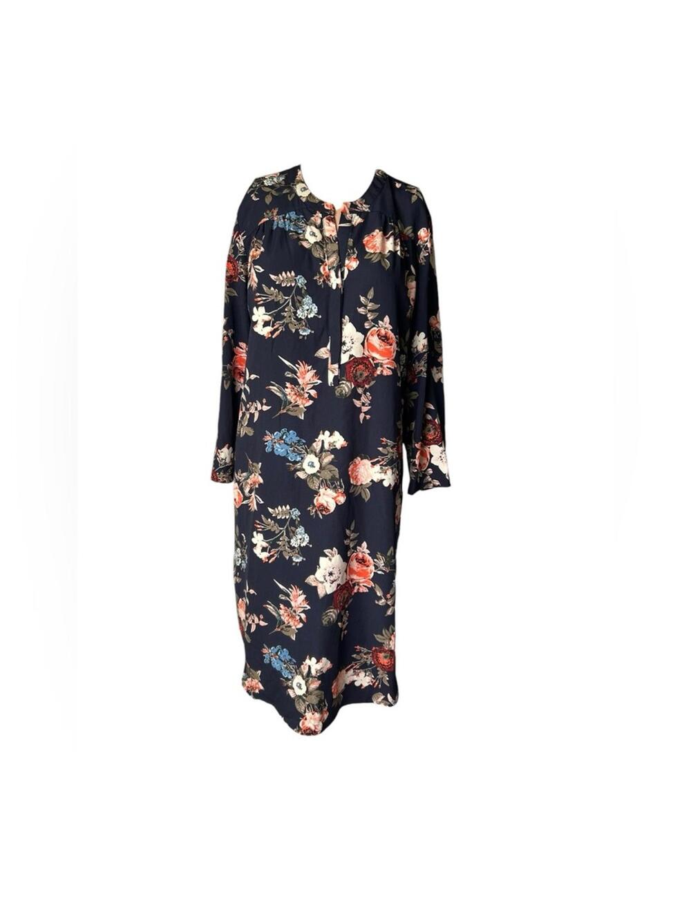 41 HAWTHORN flowy workwear casual floral long sleeve dress size M NWOT